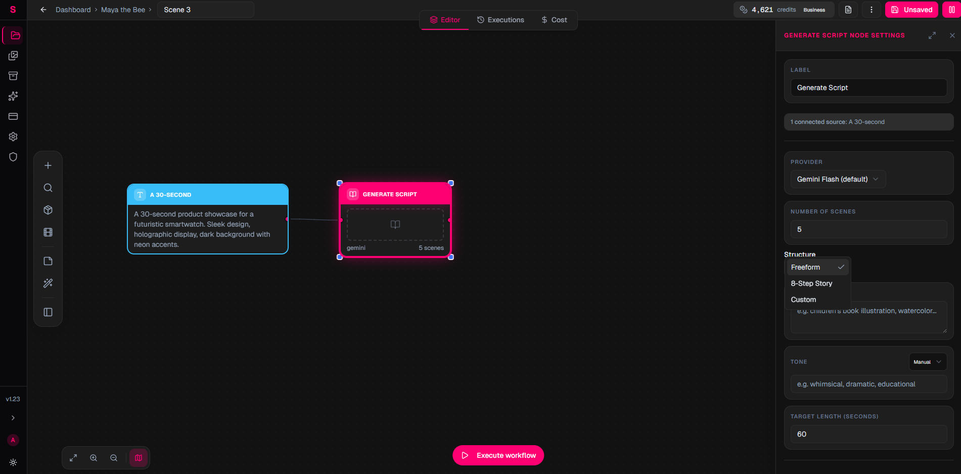Generate Script Node