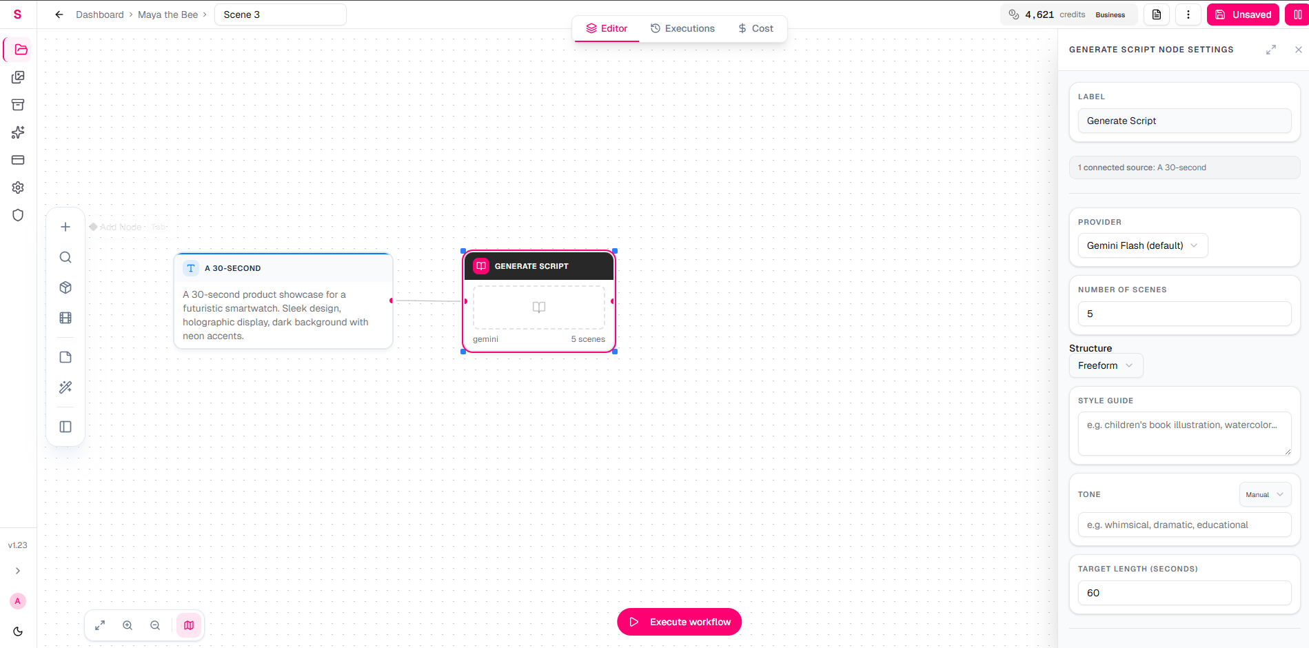Generate Script Node